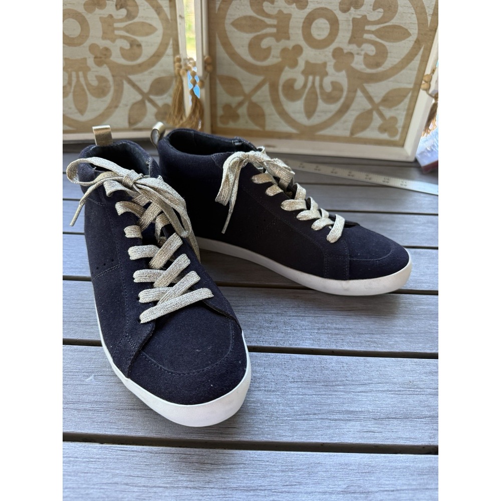 BANANA REPUBLIC Leather Mid Top Casual Shoes Fashion Sneakers Women's Size 8.5 M